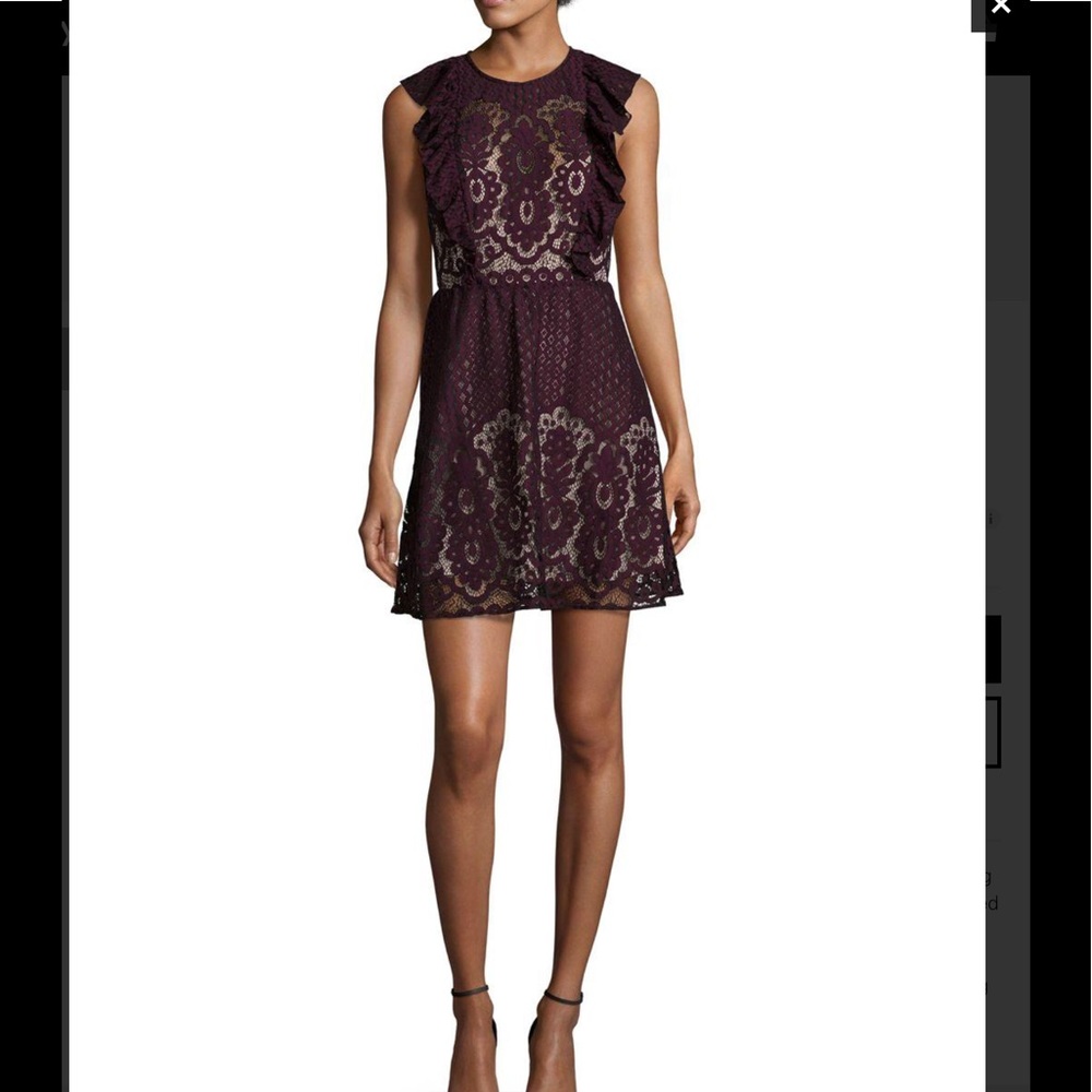 Parker Cordovan Lace Dress New With Tags Small